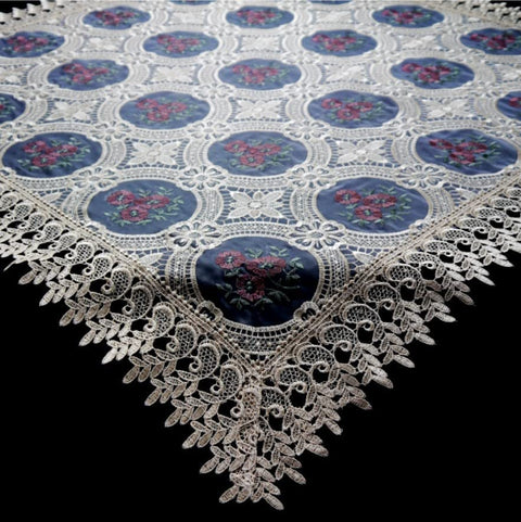 Couverture dentelle "Bouquet de fleurs"