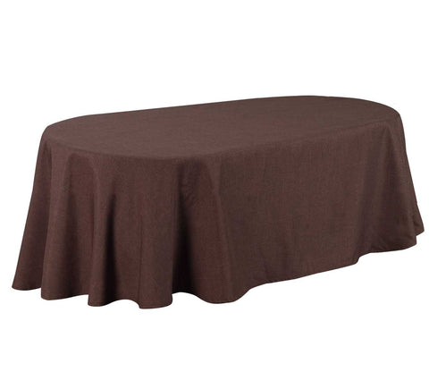Aspect lin brillant / nappe / ovale