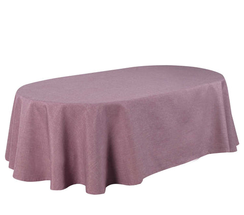 Brilliant linen look / tablecloth / oval
