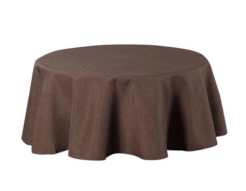 Brilliant linen look / tablecloth / round