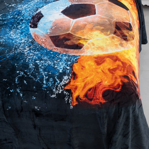 Couverture en laine "Football" 150x200cm