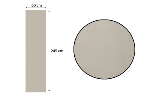 Sliding curtain opaque 60x245cm