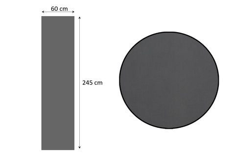 Sliding curtain opaque 60x245cm
