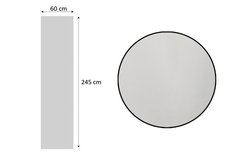 Sliding curtain opaque 60x245cm