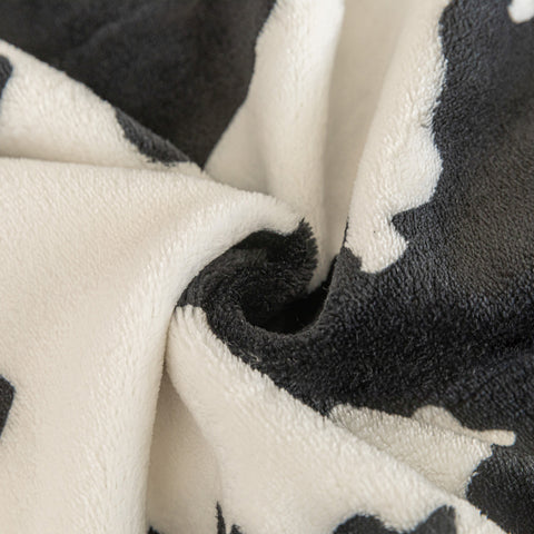 Cuddly blanket cow pattern / 150x200cm / cushion cover / 40x40 / 50x50 / bedspread