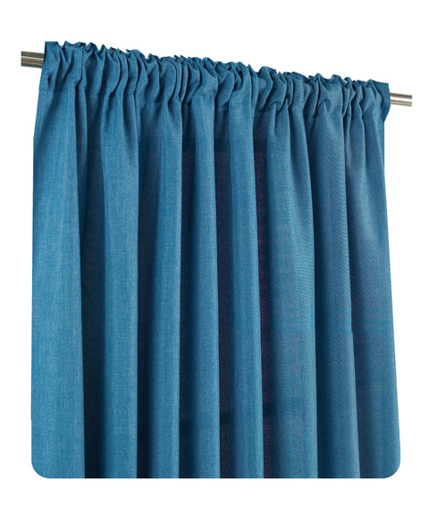 Brilliant linen look / curtain / eyelet &amp; ruffle tape / 140x245cm